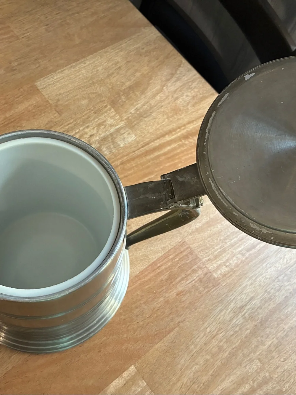 Vintage Pewtertone Stein Ice Bucket- Made In Taiwan Circa 1960s